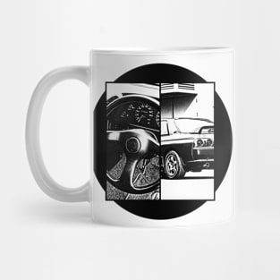 NISSAN SKYLINE GT-R R32 Black 'N White 5 Mug